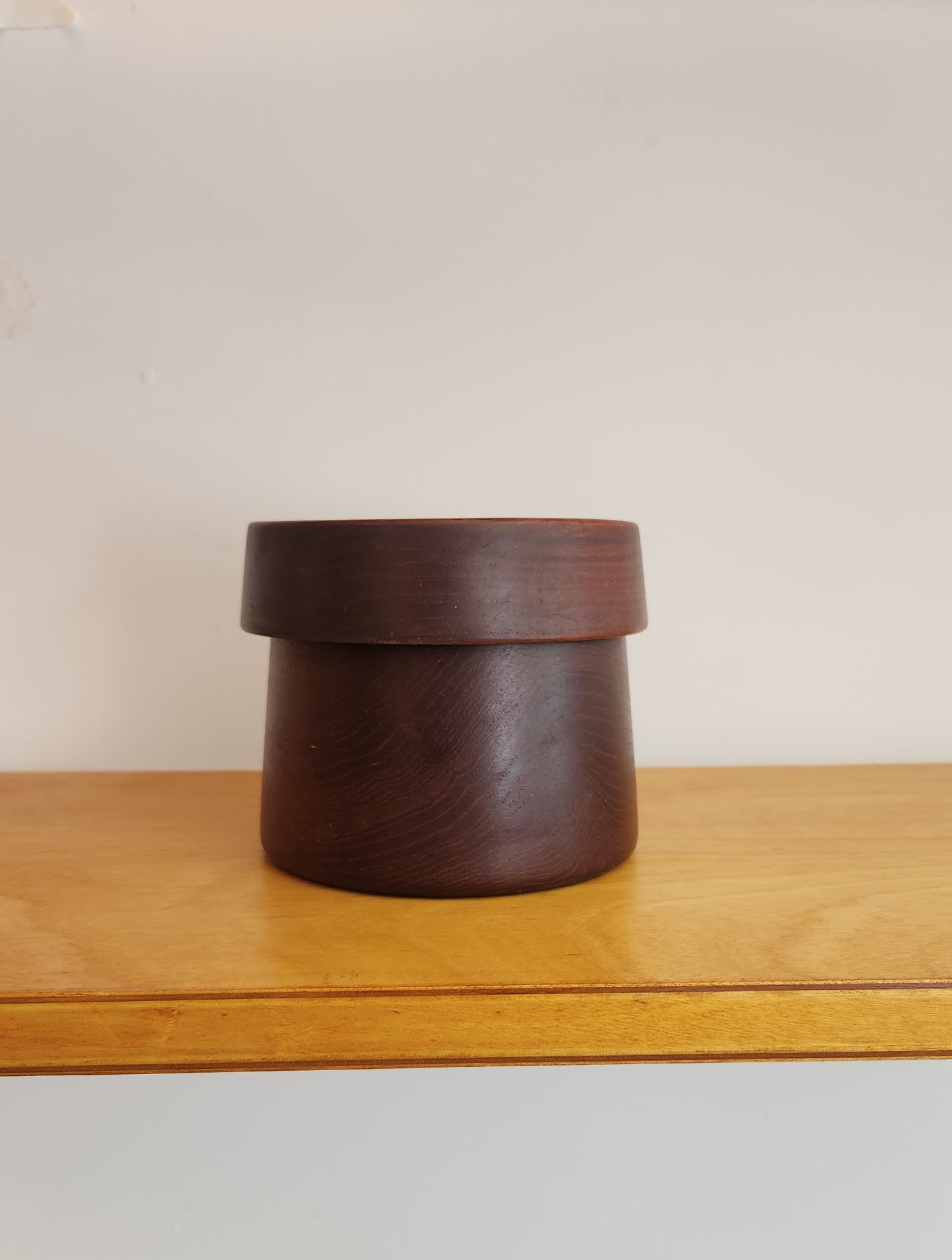 Solid Teak Tobacco Jar, Denmark 1960s