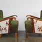 Club Chairs with Solid Oak Arms, Denmark 1940s