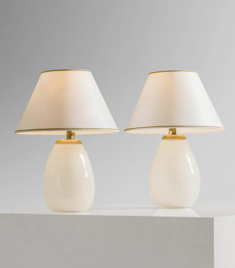 Gunnel Nyman Glass Table Lamps, A Pair