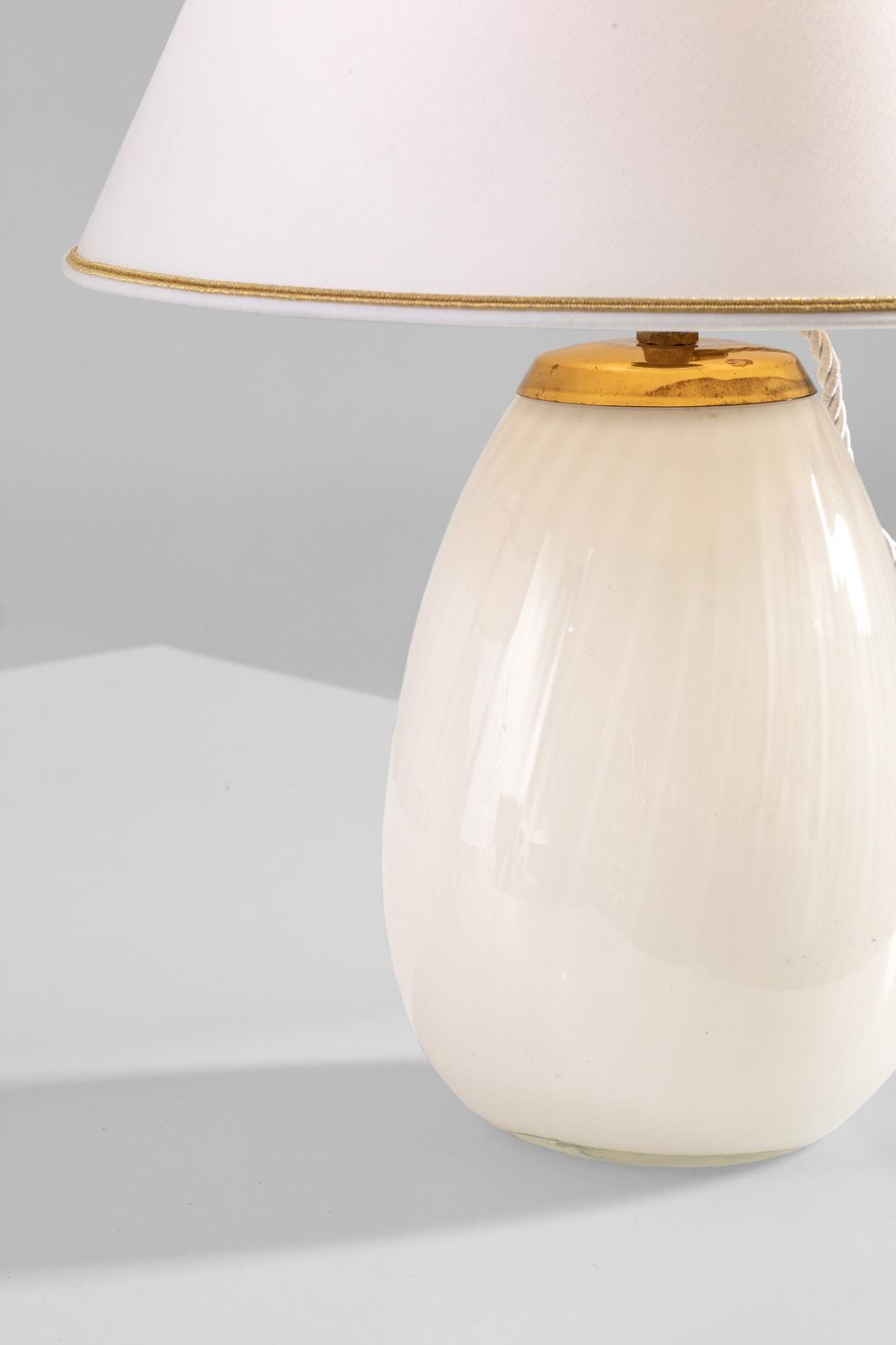 Gunnel Nyman Glass Table Lamps, A Pair