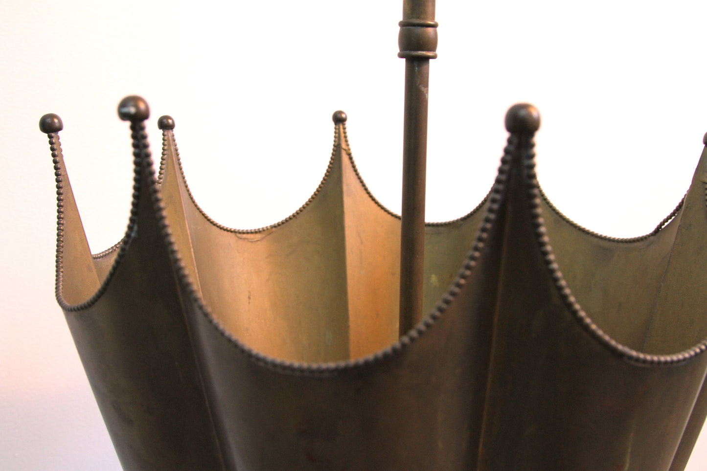 Umbrella Stand, Patinated Brass - Italy 1960s